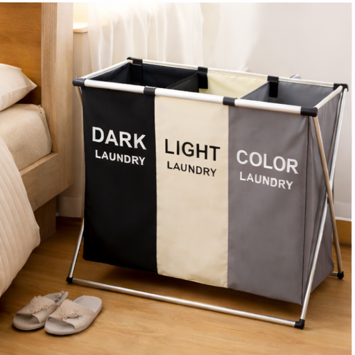 ORGANIZADOR DE LAVANDAERIA TRIPLE COMPARTIMIENTO