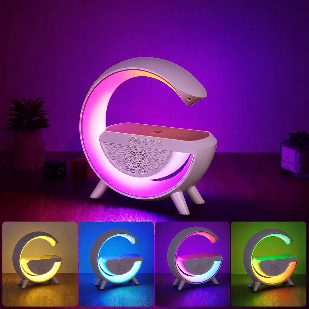 LAMPARA ATMOSFERICA TIPO G LED CON CARGADOR Y BOCINA