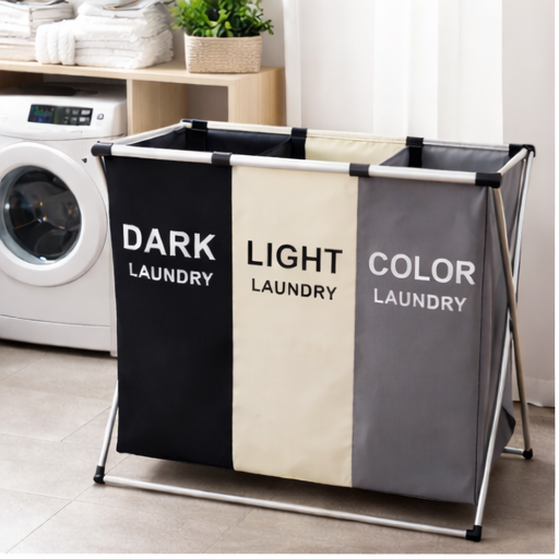 ORGANIZADOR DE LAVANDAERIA TRIPLE COMPARTIMIENTO